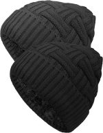 Loritta 2 Pack Winter Beanie Hat Set Warm Knitted Slouchy Thick Baggy Beanie Skull Cap for Men Women Gifts - Image 5